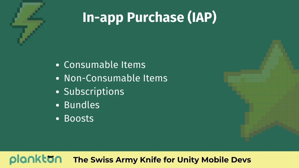 in-app purchase types